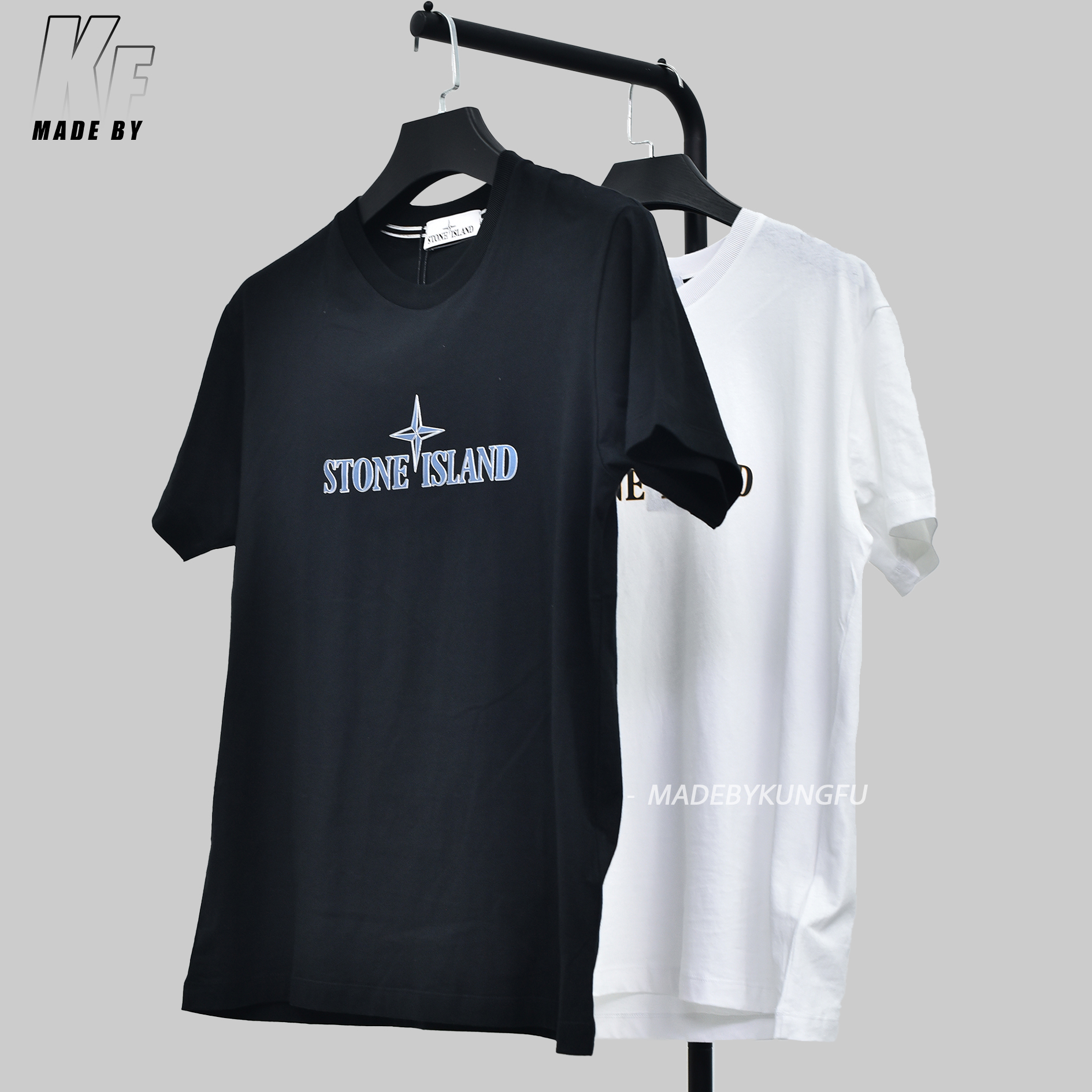 石头岛星星短袖 白色黑色