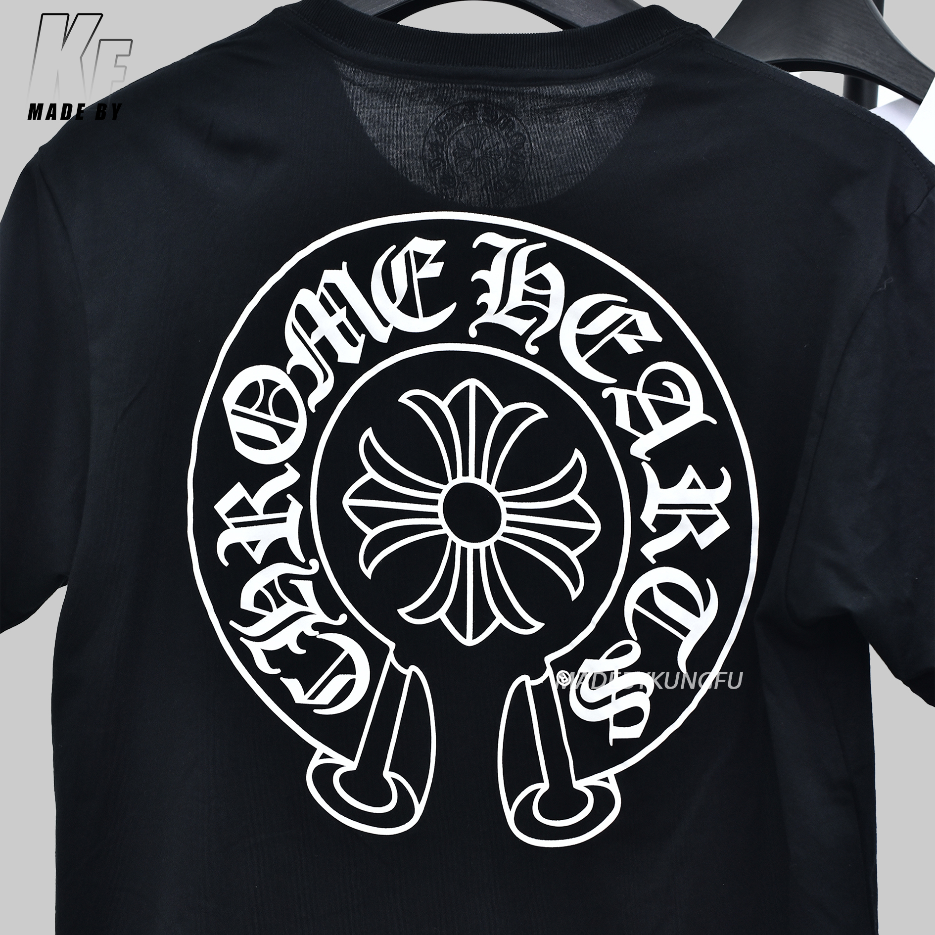 克罗心logo短袖 白色黑色