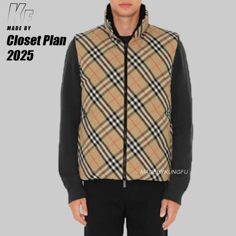 BBR两面穿羽绒马甲 格子