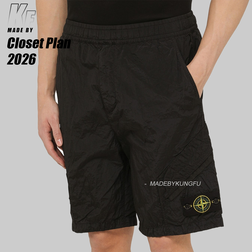 SI metal nylon pleated shorts