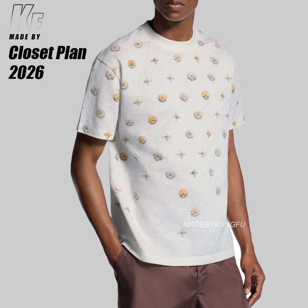 1V Daisy Monogram Jacquard tee