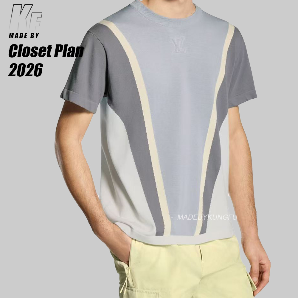 1V 3D embossed knit tee 