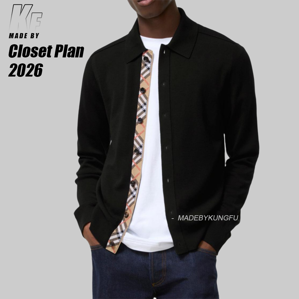 BBR 100% wool button up polo