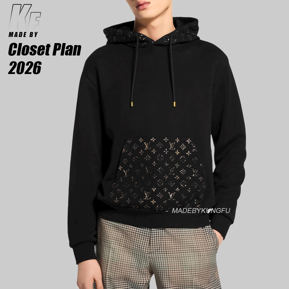 1V Embossed ink hoodie