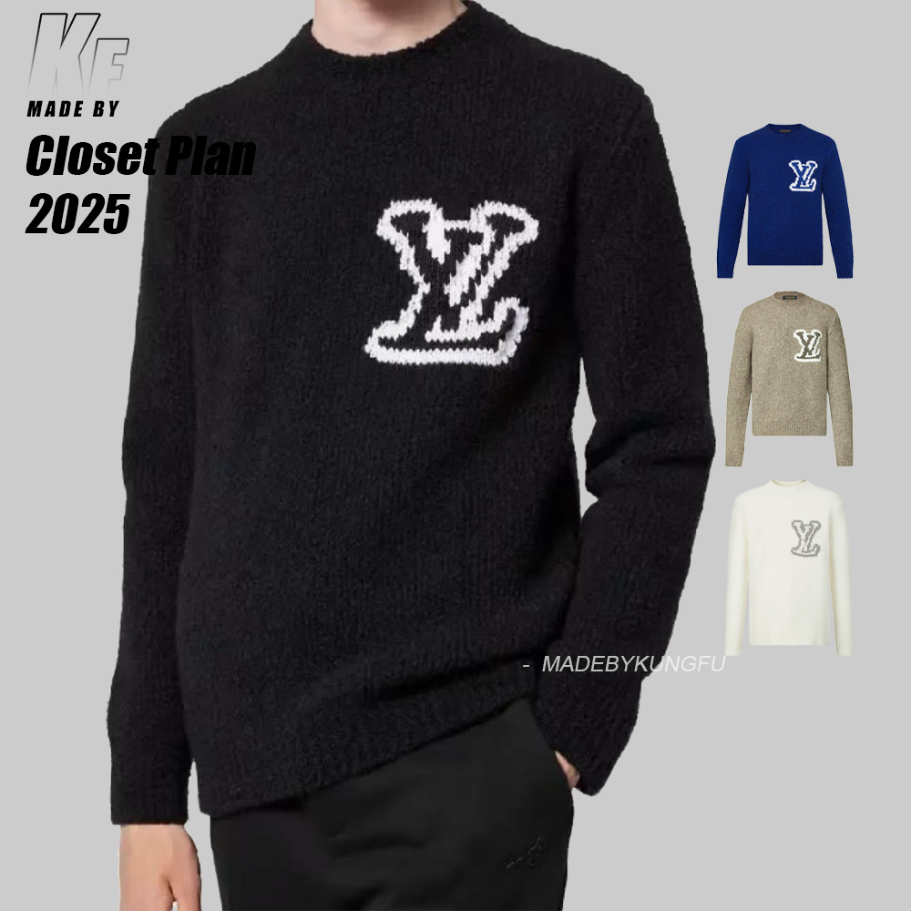 LV圆领毛衣 棕色