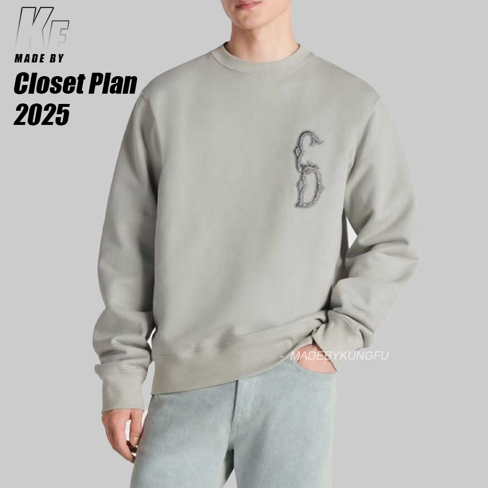 Dior CD字母圆领卫衣 灰色