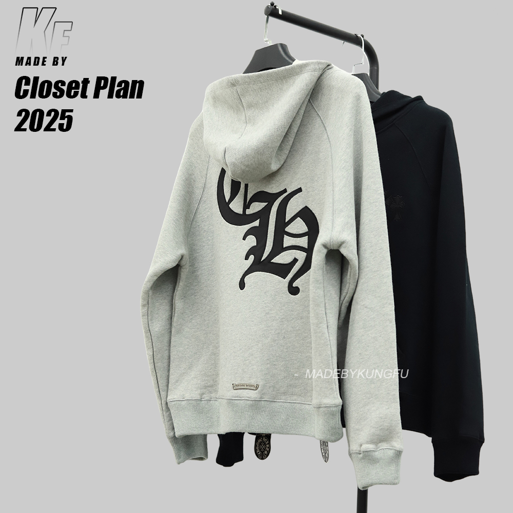 CH克罗心十字连帽卫衣 灰色