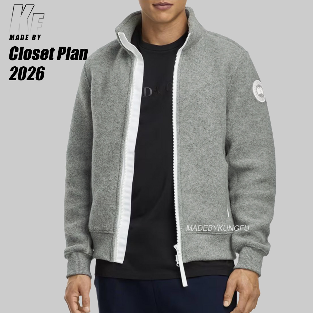 CG stand collar fleece wool jacket