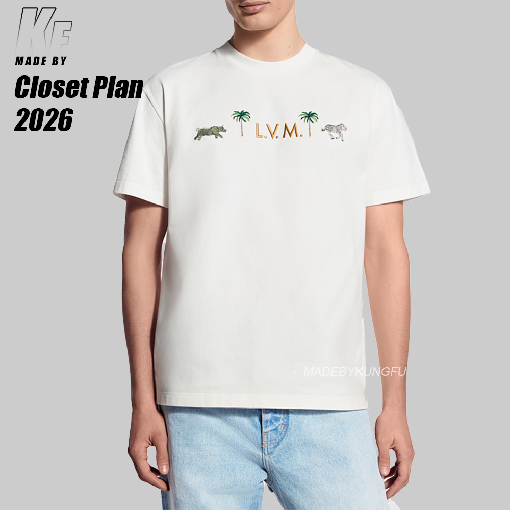 1V Coconut tree embroidery tee