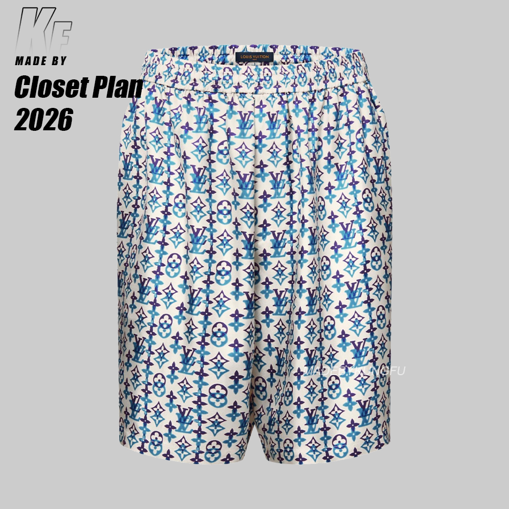 1V mulberry silk blended shorts