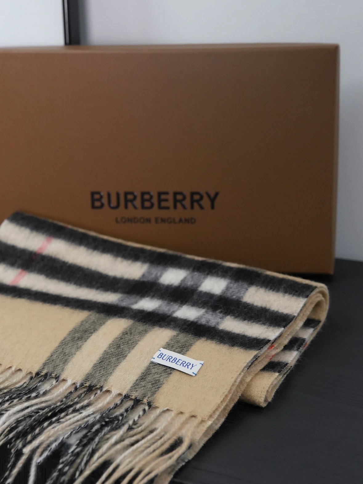 Item ID 8525 BBR Wool and cashmere blend - Striped mesh decorative cashmere scarf f