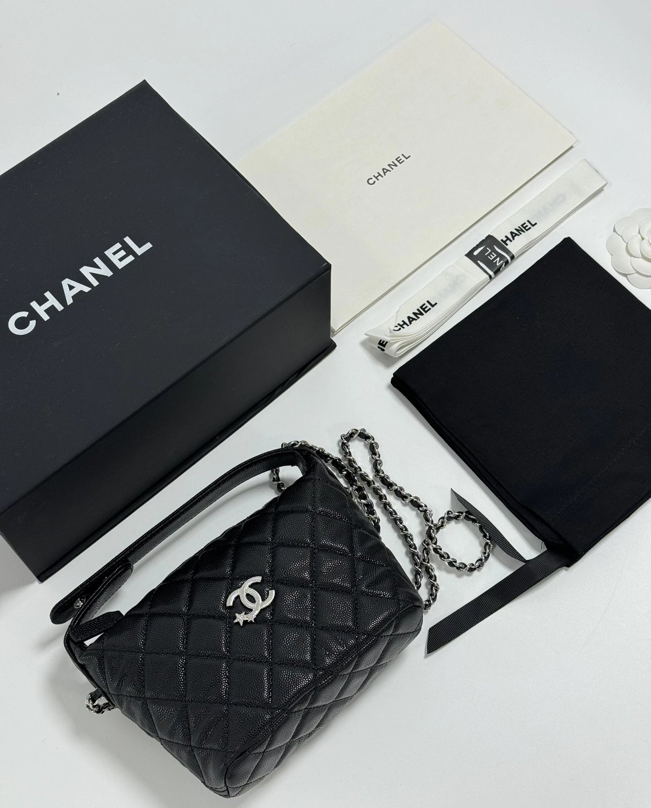 Item ID 8459 CHANE1-25B Star Lunch Box Series _High end Hardware_ - _Imported calf
