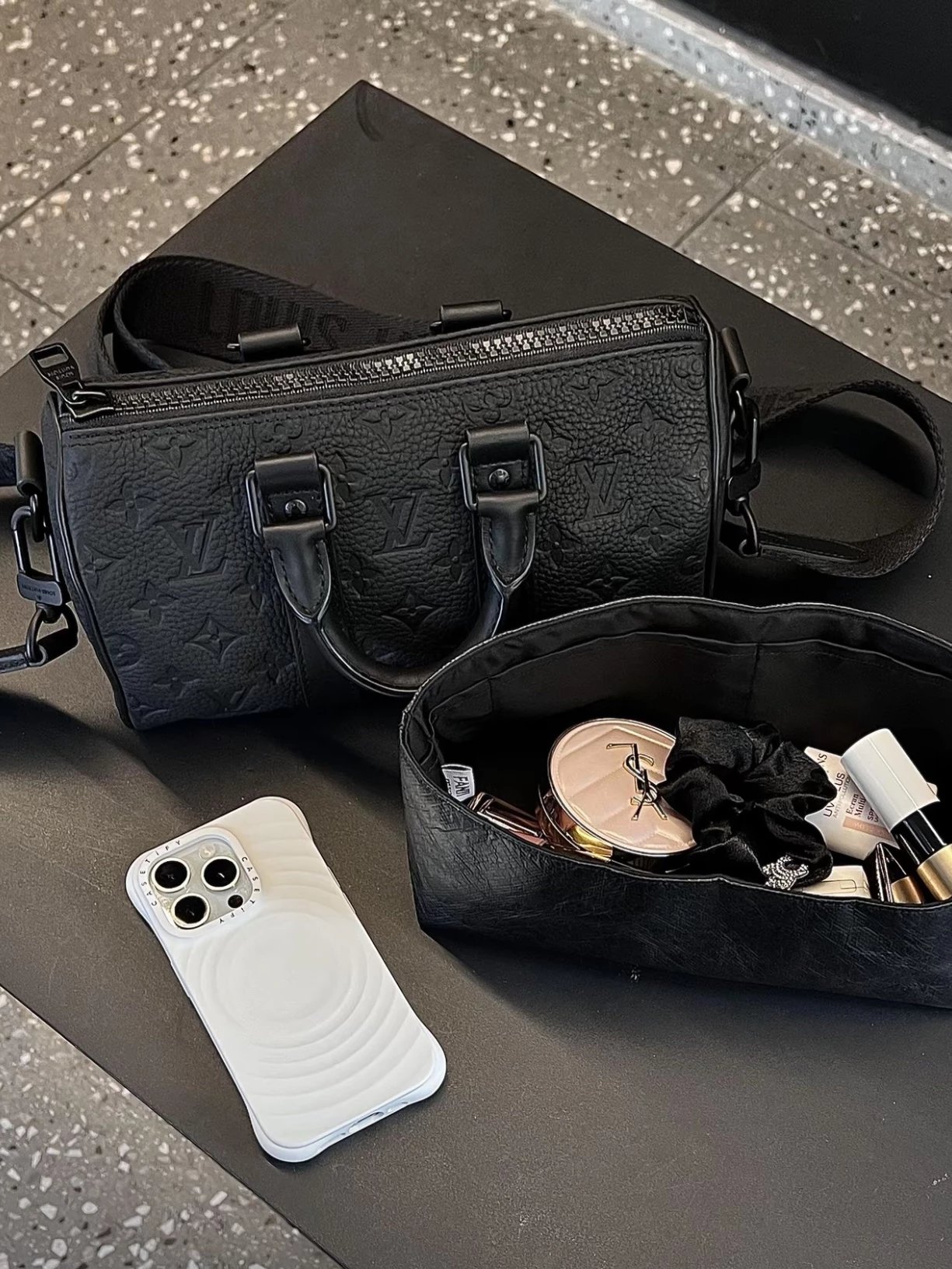 Item ID 8428 Advanced Customization - KEPEALL25 Leather Embossed Crossbody Bag - Ge