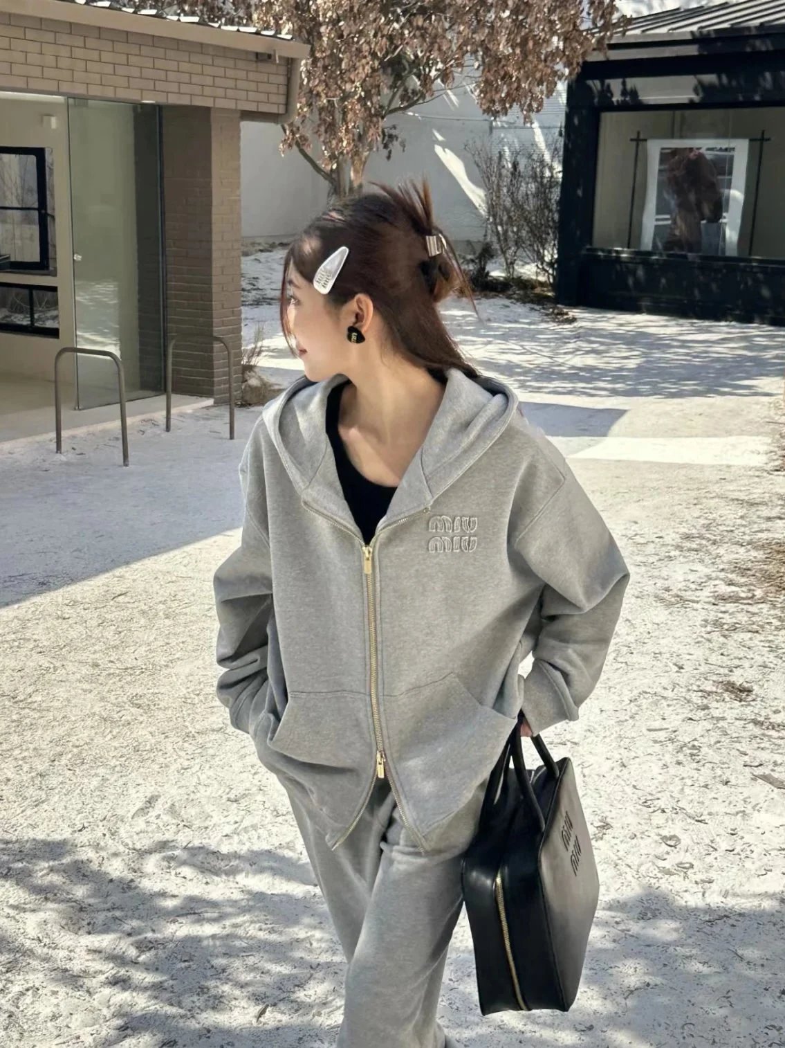 Item ID 8042 Miu Miu -2023ss-760g Heavy Weight Fabric - Double sided Stacked Zipper