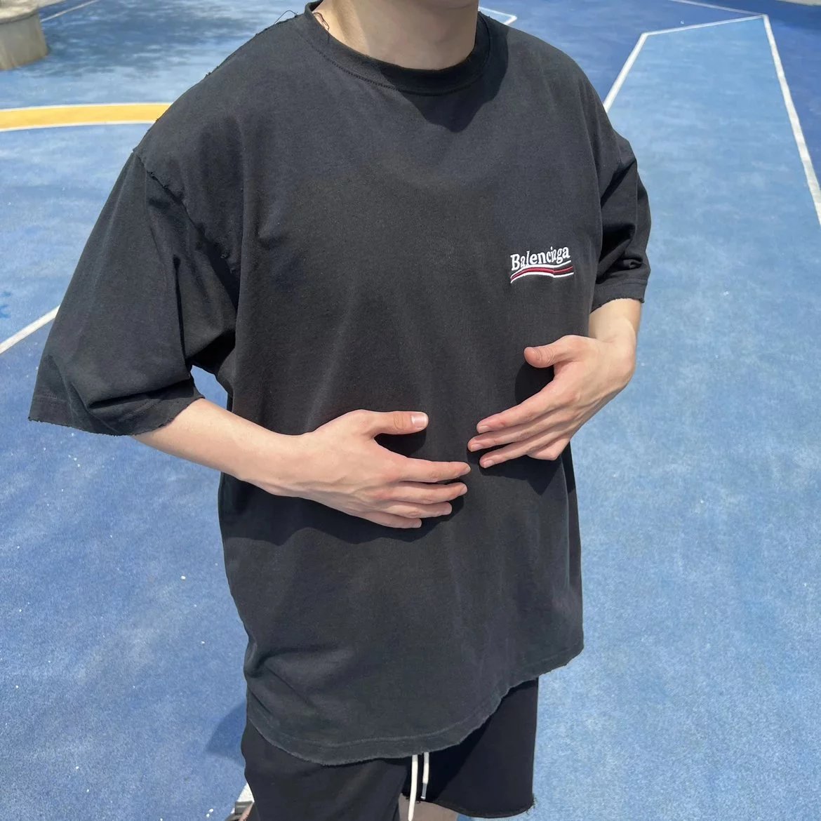 Item ID 8292 BLCG - Cola Embroidery - Short Sleeves - High Weight Short Sleeves - H