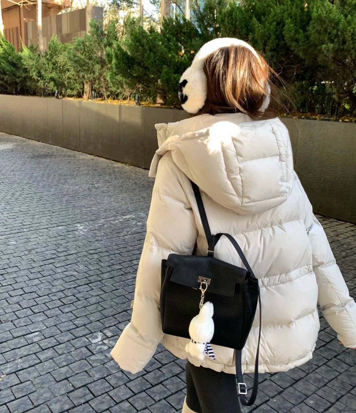 Item ID 8120 Lulu UnderwPuff Series -600 Puff Down Coat - Tri Color - Rice White -