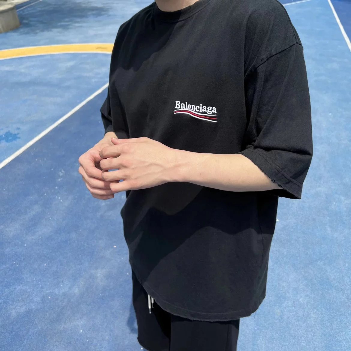 Item ID 8292 BLCG - Cola Embroidery - Short Sleeves - High Weight Short Sleeves - H