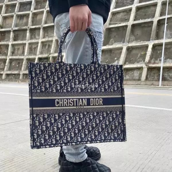 Item ID 8476 Full printed Jacquard Dior - Old Flower Series - Jacquard Tote Bag - L