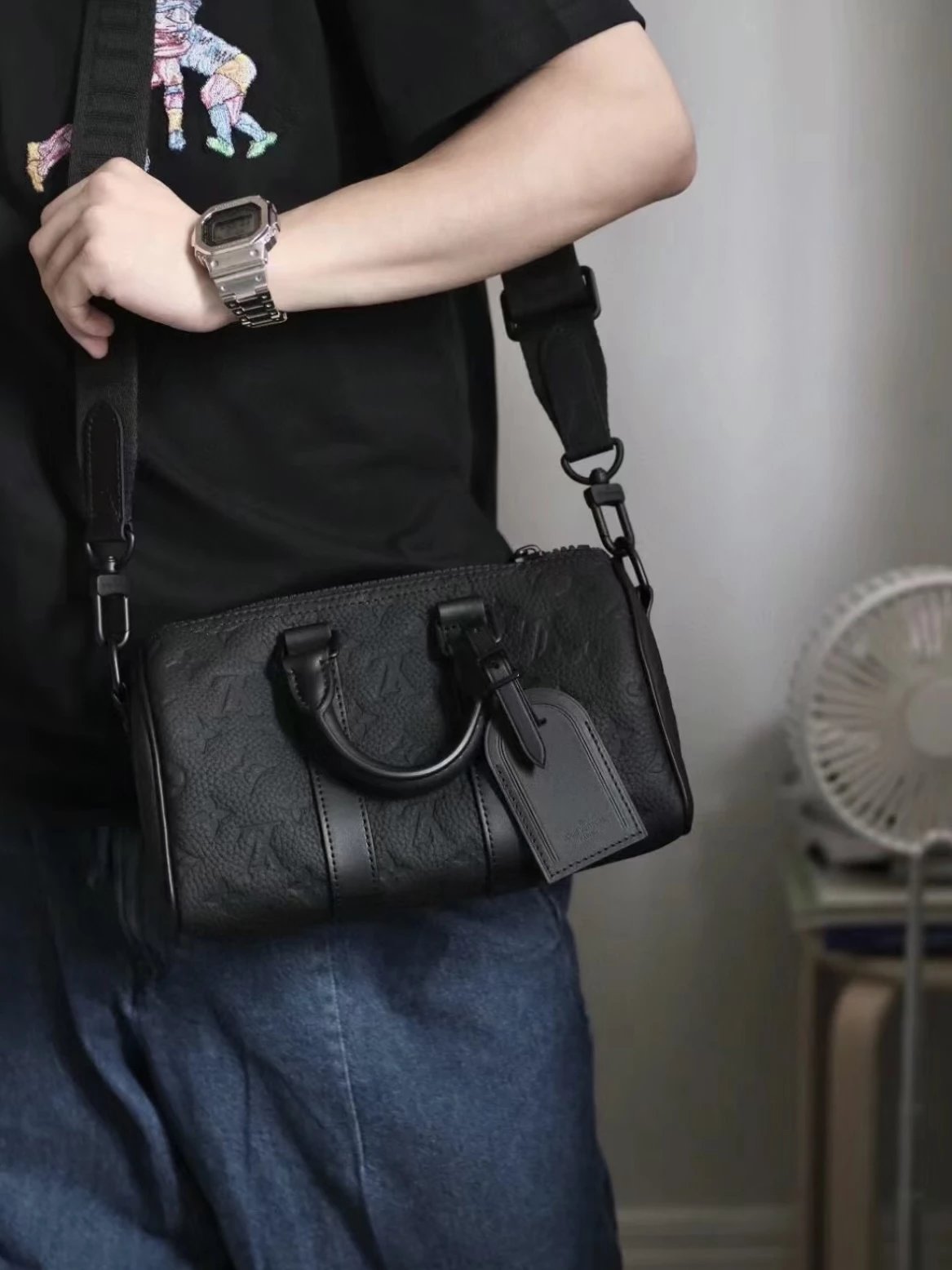 Item ID 8428 Advanced Customization - KEPEALL25 Leather Embossed Crossbody Bag - Ge