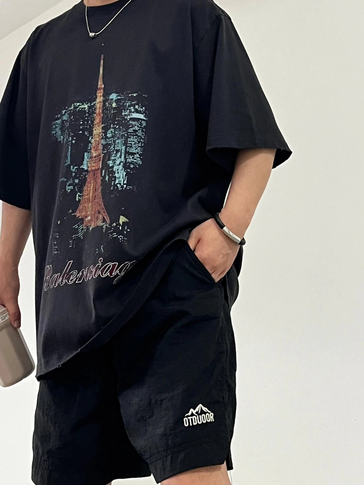 Item ID 8280 Balenc1aga- Paris -2024ss- Tokyo Ginza only - Tower print short sleeve