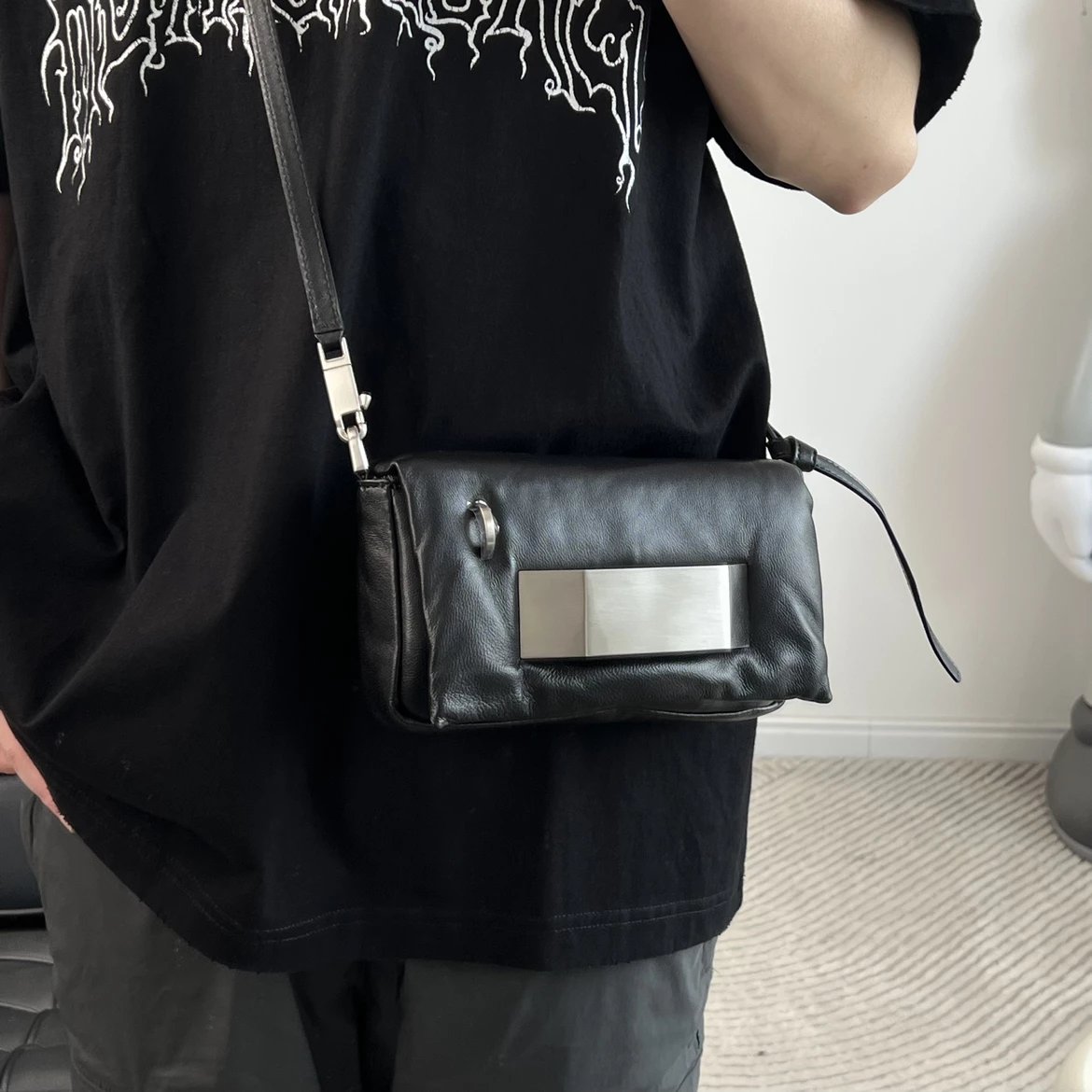 Item ID 8508 Rick owens Ro Cloud Bag - Sheepskin Material - Flip Shoulder Bag - Lar