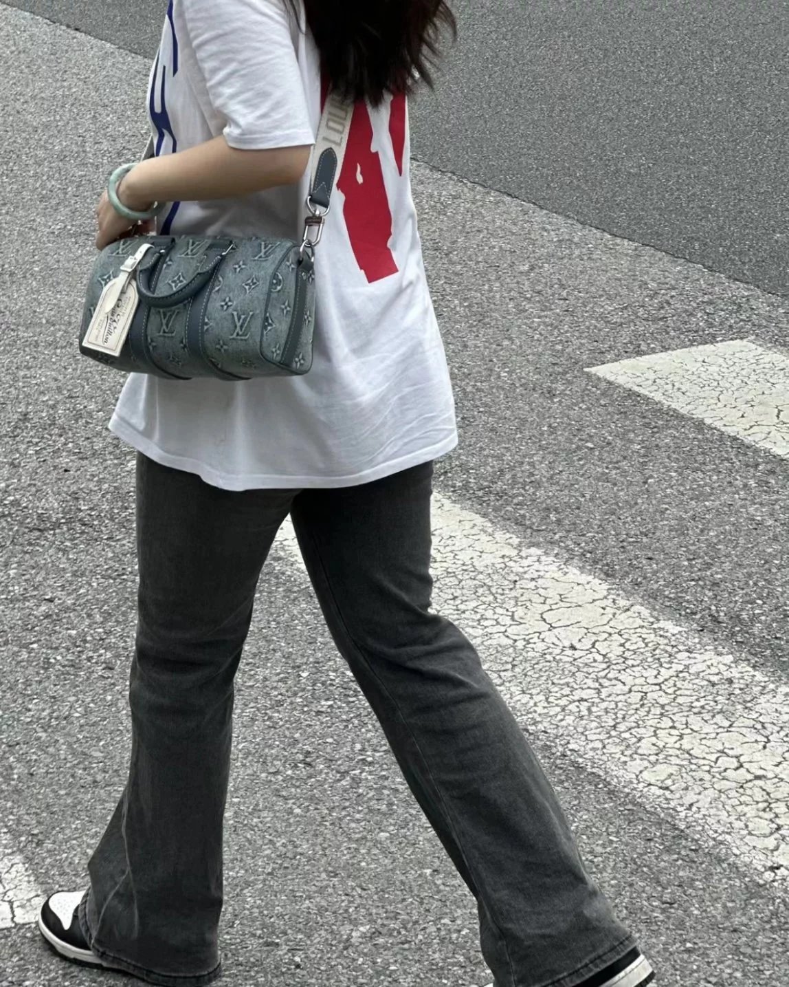 Item ID 8426 Advanced Customization - Kepall 25- Washed Blue Denim Canvas Bag - Sma