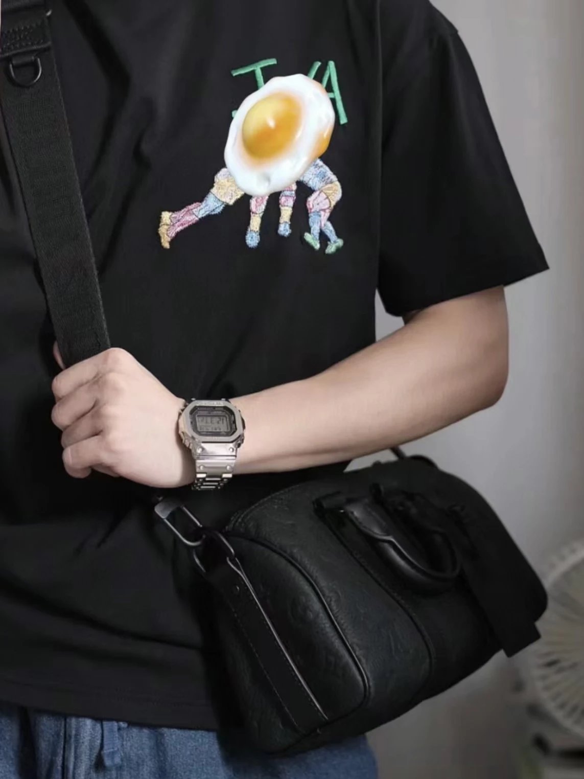 Item ID 8428 Advanced Customization - KEPEALL25 Leather Embossed Crossbody Bag - Ge