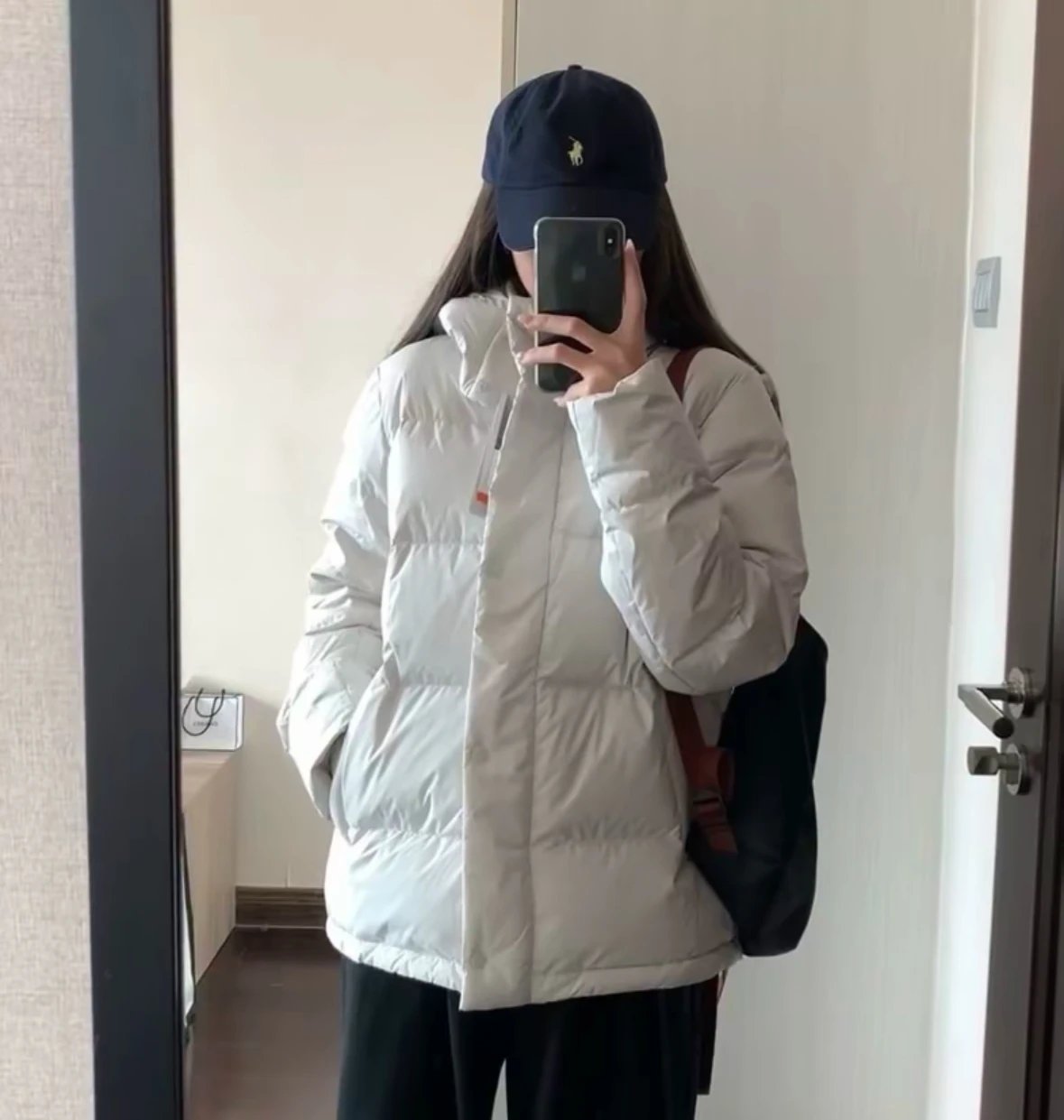 Item ID 8120 Lulu UnderwPuff Series -600 Puff Down Coat - Tri Color - Rice White -