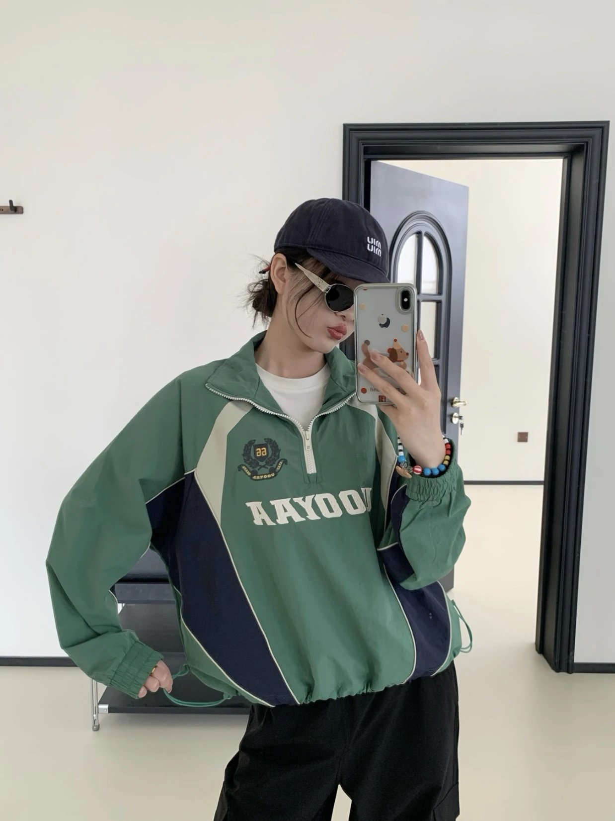 Item ID 8417 MiuMiu- Miu Miu -2024FW- Drawstring contrasting baseball cap - embroid