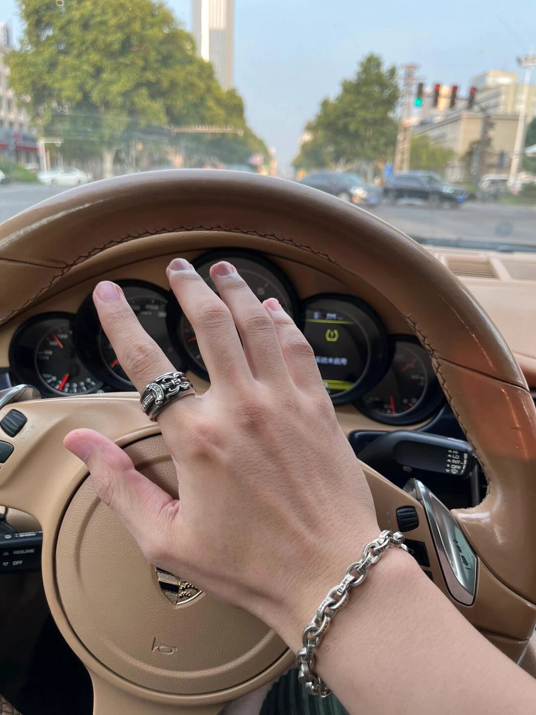 Item ID 8376 Chrome-Hearts- Crow heart -paperchain- Classic Thin Cuban Bracelet - p