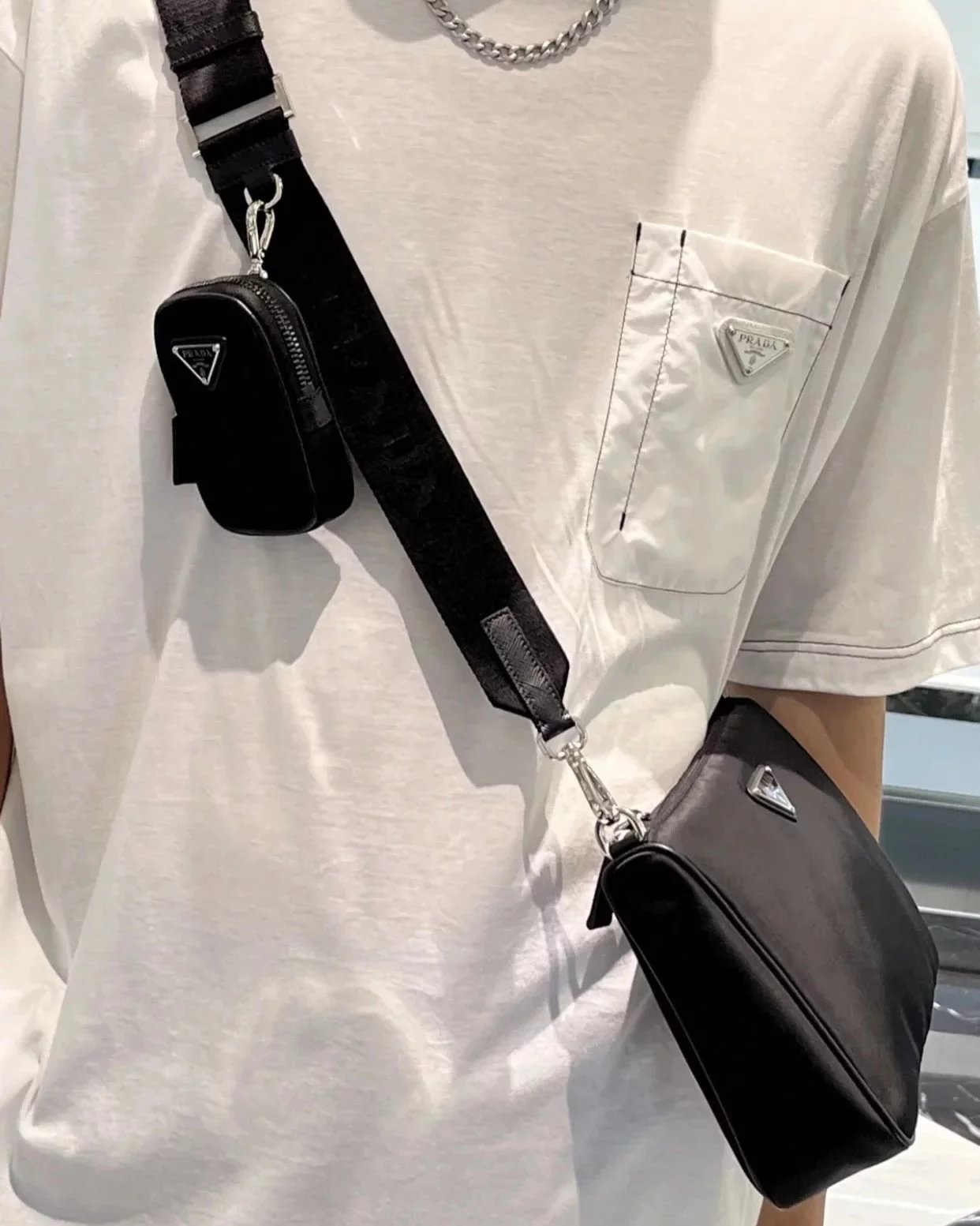 Item ID 8503 Original WG Steel Model Prada - Three in One Shoulder Bag Re Nylon Rec