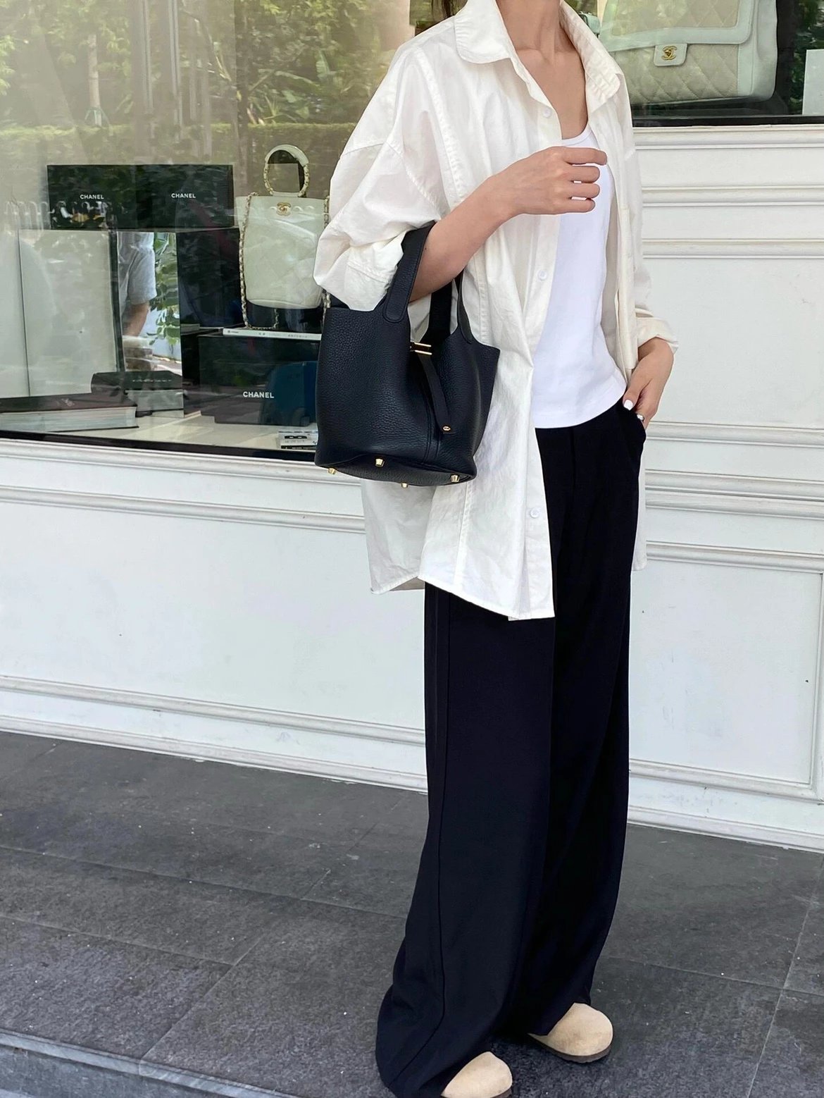 Item ID 8487 HERME3-Majia-Picoting-Lock-18- Gold Buckle - Calf Leather - Vegetable