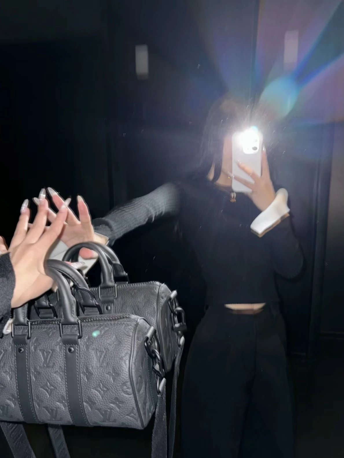 Item ID 8428 Advanced Customization - KEPEALL25 Leather Embossed Crossbody Bag - Ge