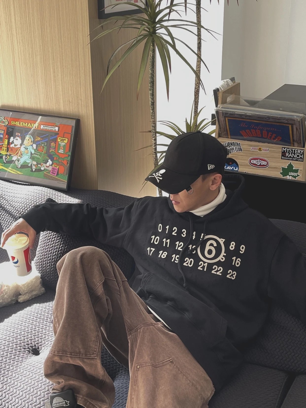 Item ID 8149 Mais0n-Marg1ela- Majira -2023ss-MM6 calendar print sweatshirt - Correc