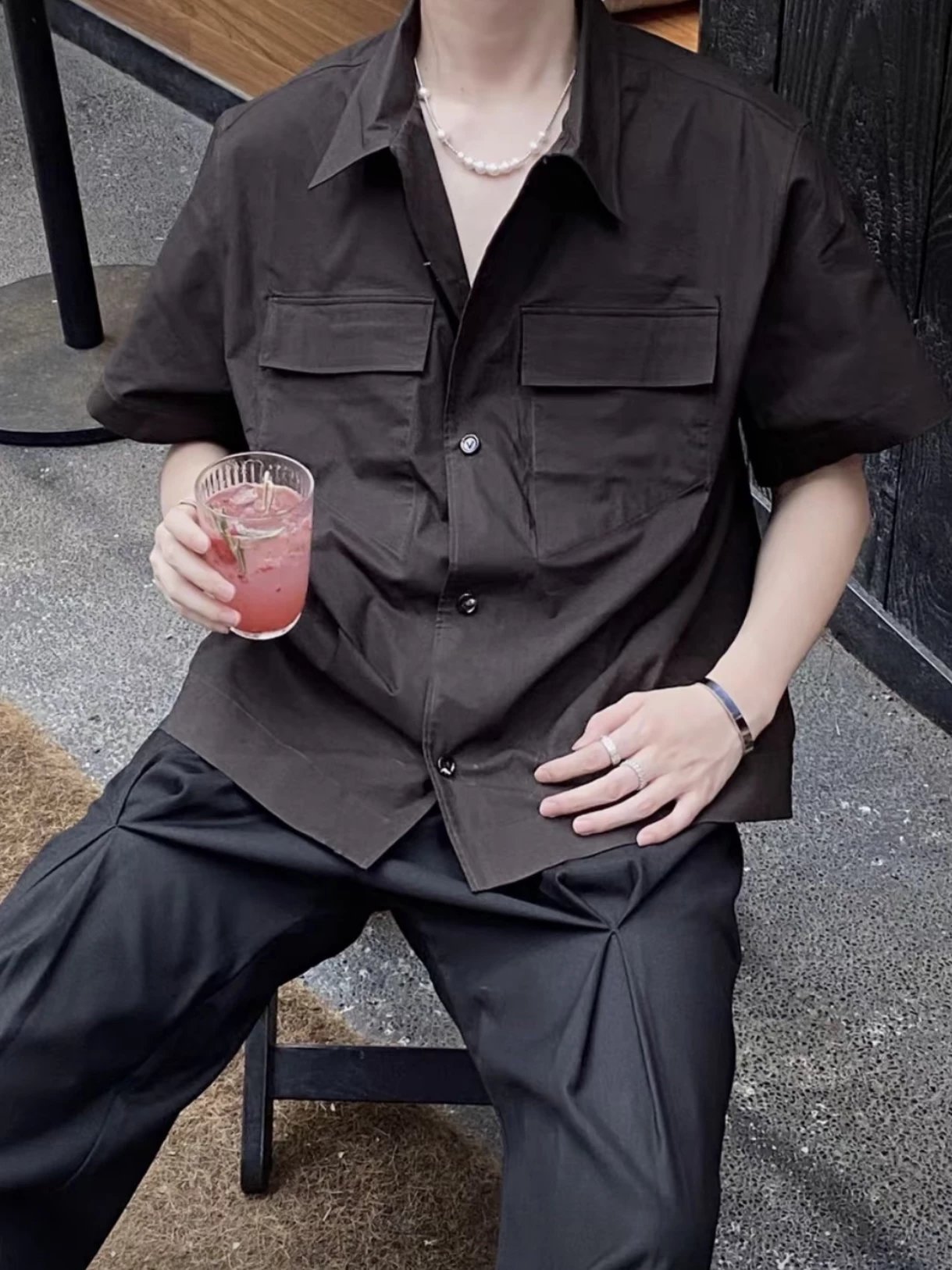 Item ID 8215 Botteg@-Veneta-BV-2022ss- Wool blend - workwear short sleeved shirt -