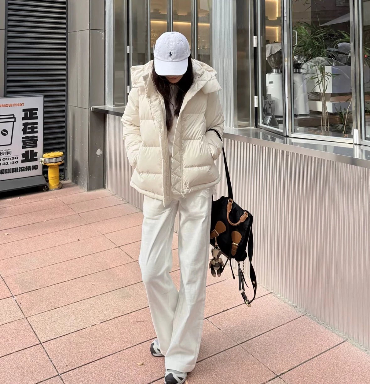 Item ID 8120 Lulu UnderwPuff Series -600 Puff Down Coat - Tri Color - Rice White -