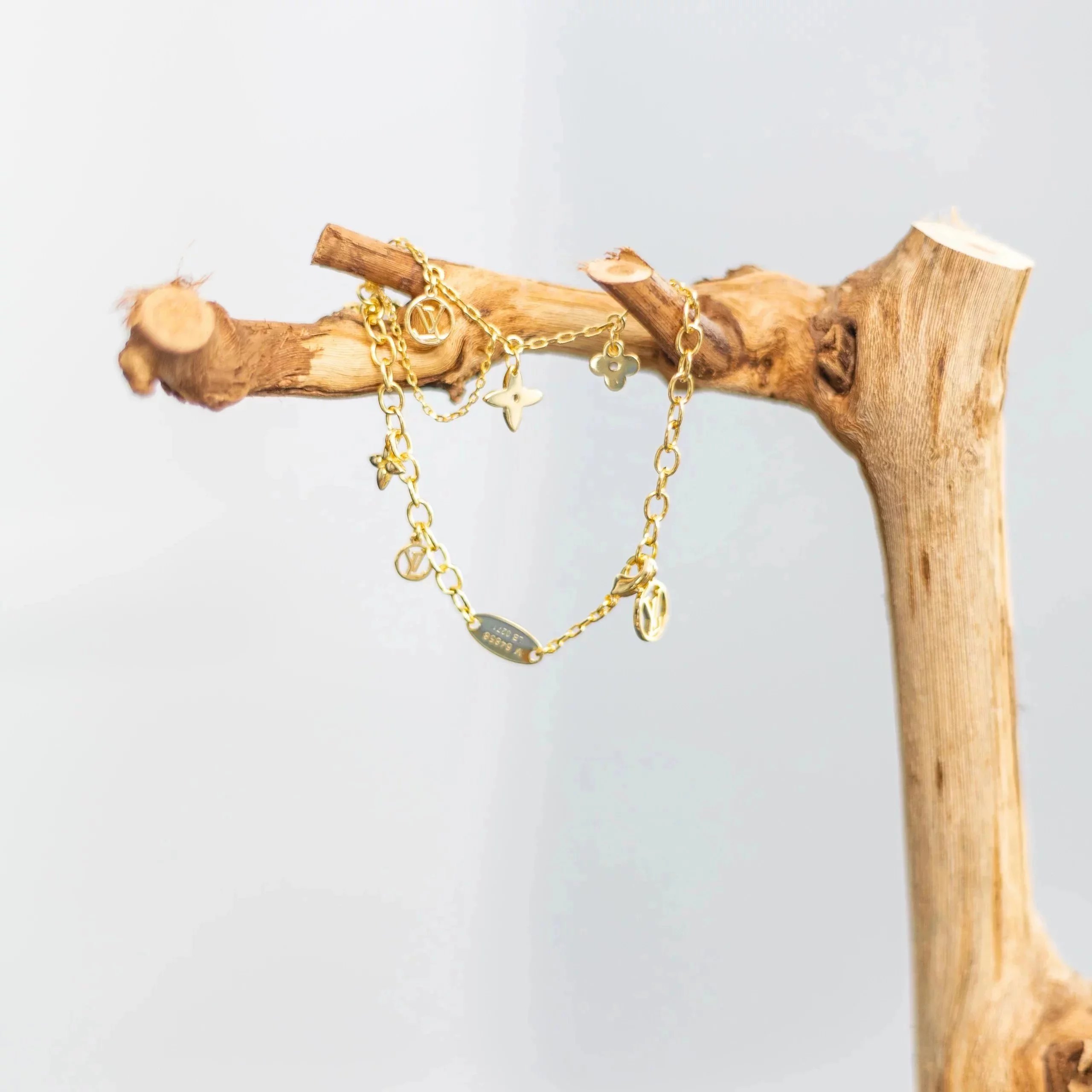 Item ID 8368 Advanced customization - floral bracelet - gold plated bracelet - Adju