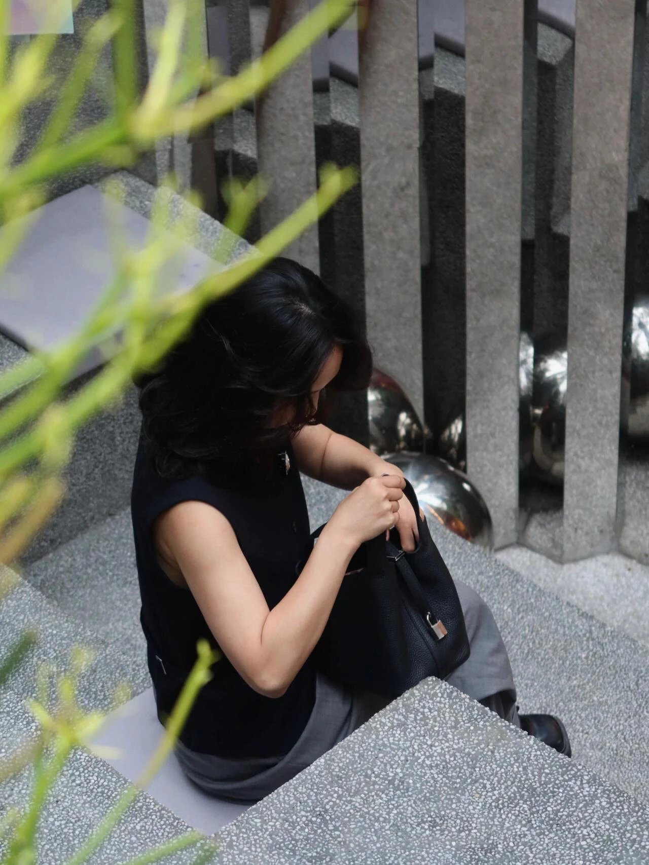 Item ID 8487 HERME3-Majia-Picoting-Lock-18- Gold Buckle - Calf Leather - Vegetable