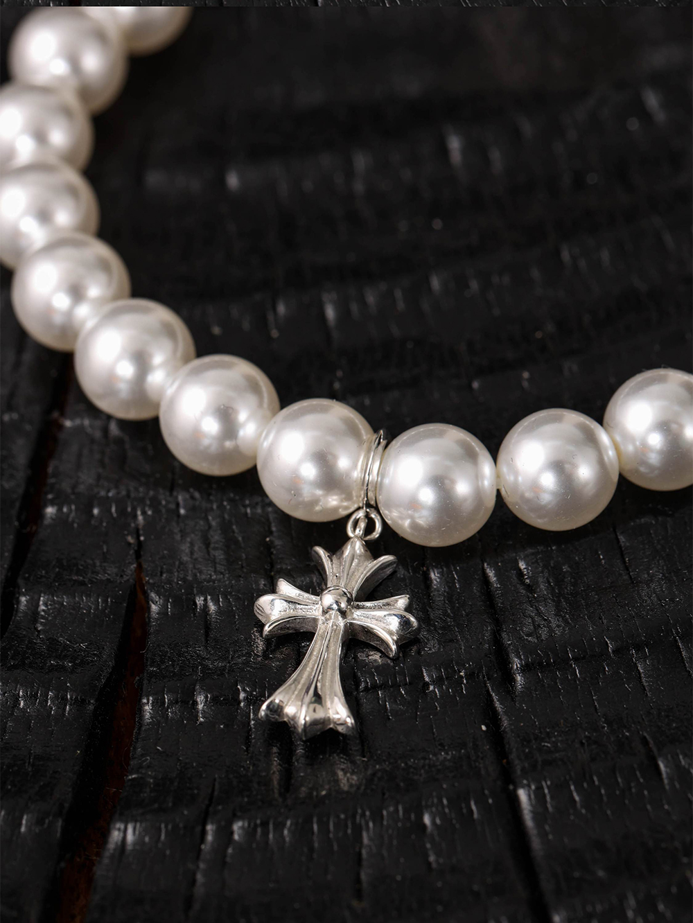 Item ID 8385 Two new colors added -Chrome-Hearts-CH- Crow heart - gemstone bracelet