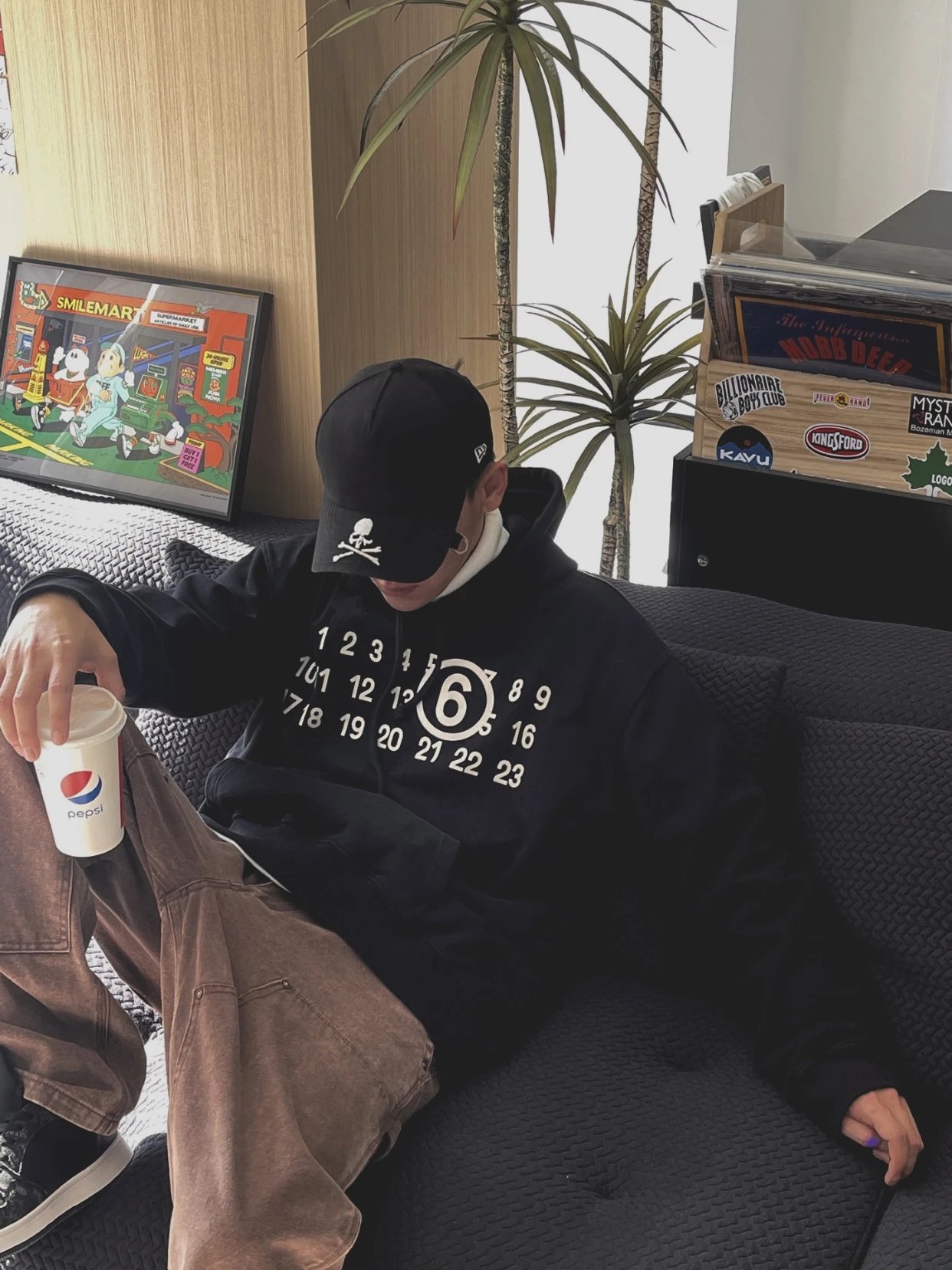 Item ID 8149 Mais0n-Marg1ela- Majira -2023ss-MM6 calendar print sweatshirt - Correc