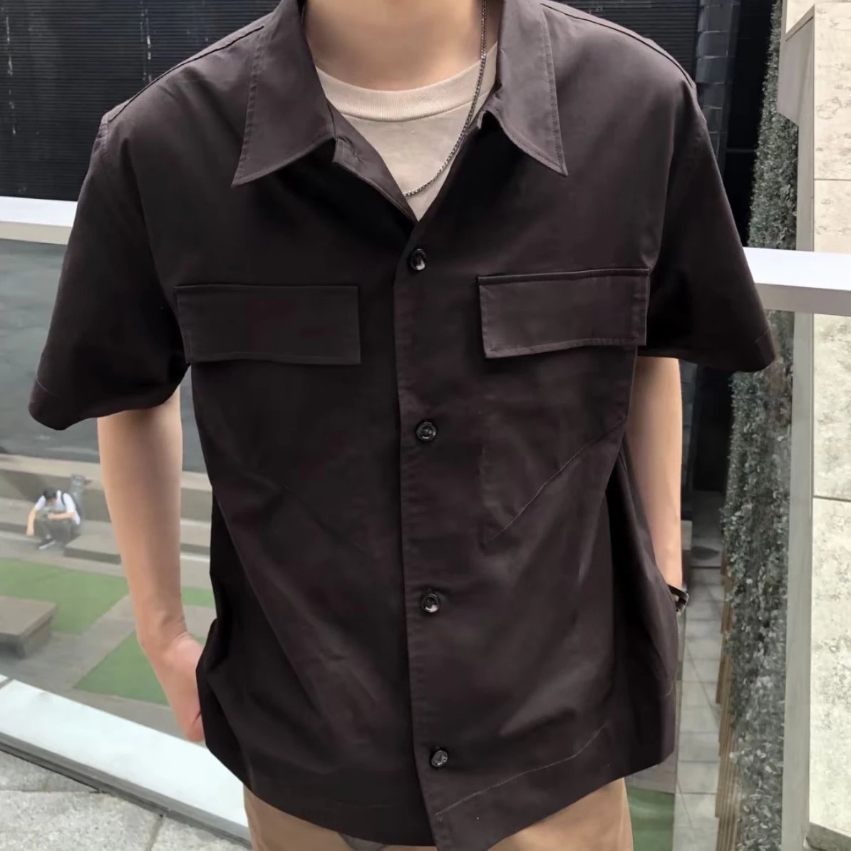 Item ID 8215 Botteg@-Veneta-BV-2022ss- Wool blend - workwear short sleeved shirt -