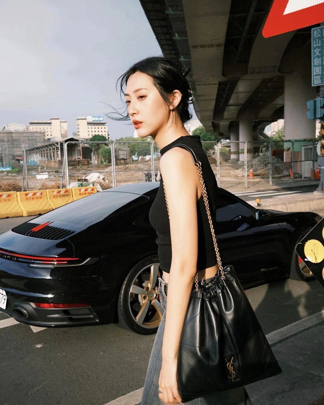 Item ID 8511 Tevs-Saint-Laurent-YSL-Jamie-4_3- lambskin tote bag - Large garbage ba