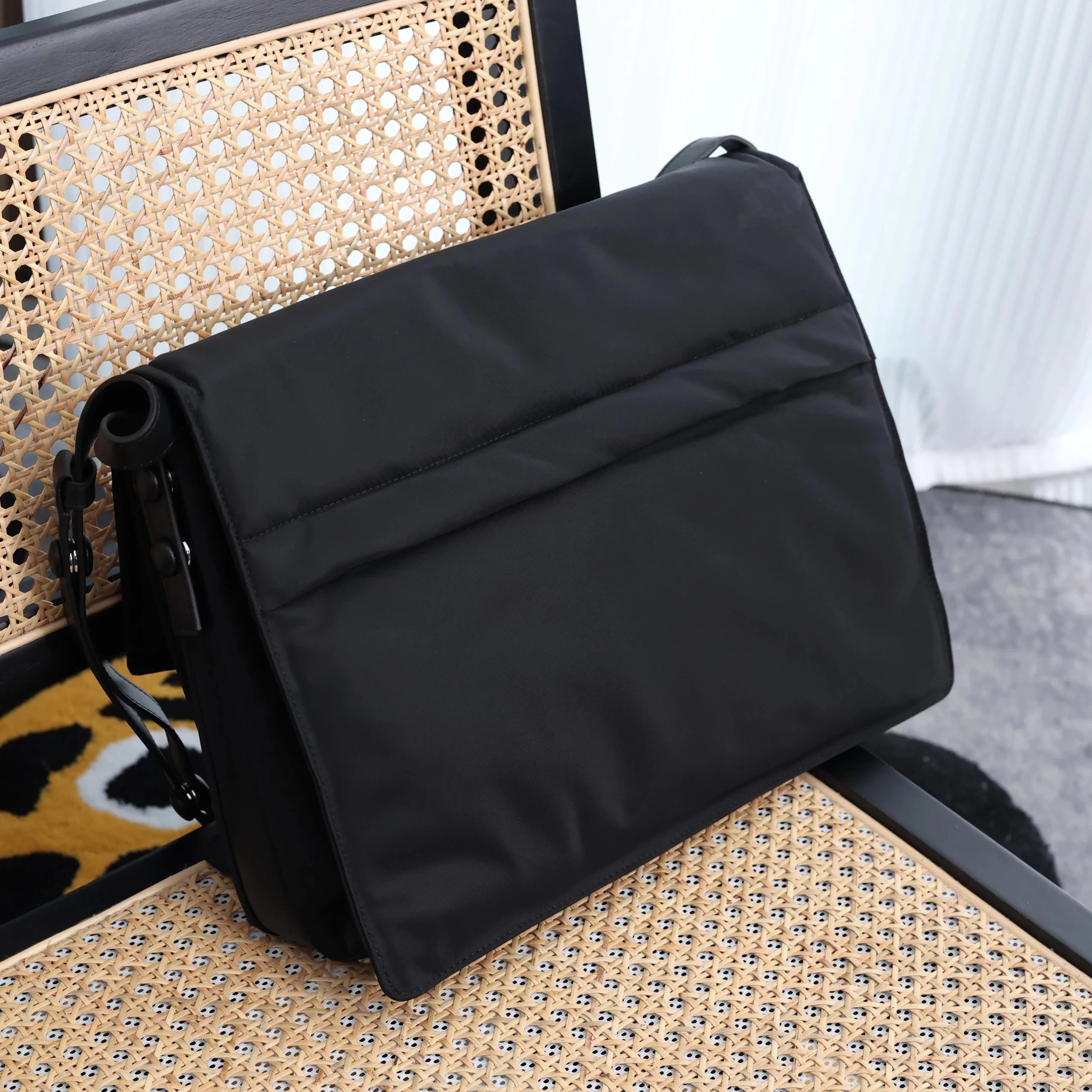 Item ID 8505 Prad invite collaboration - Retro flip bag, nylon bag, large briefcase