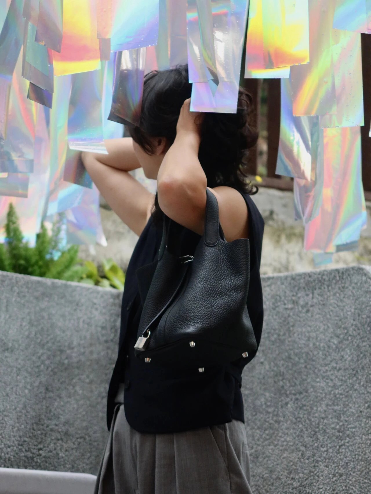 Item ID 8487 HERME3-Majia-Picoting-Lock-18- Gold Buckle - Calf Leather - Vegetable