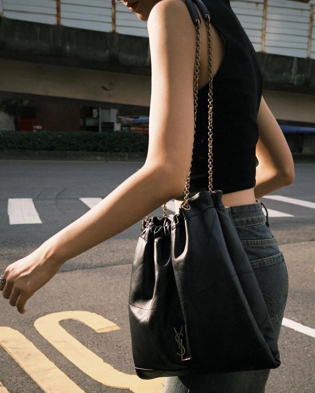 Item ID 8511 Tevs-Saint-Laurent-YSL-Jamie-4_3- lambskin tote bag - Large garbage ba