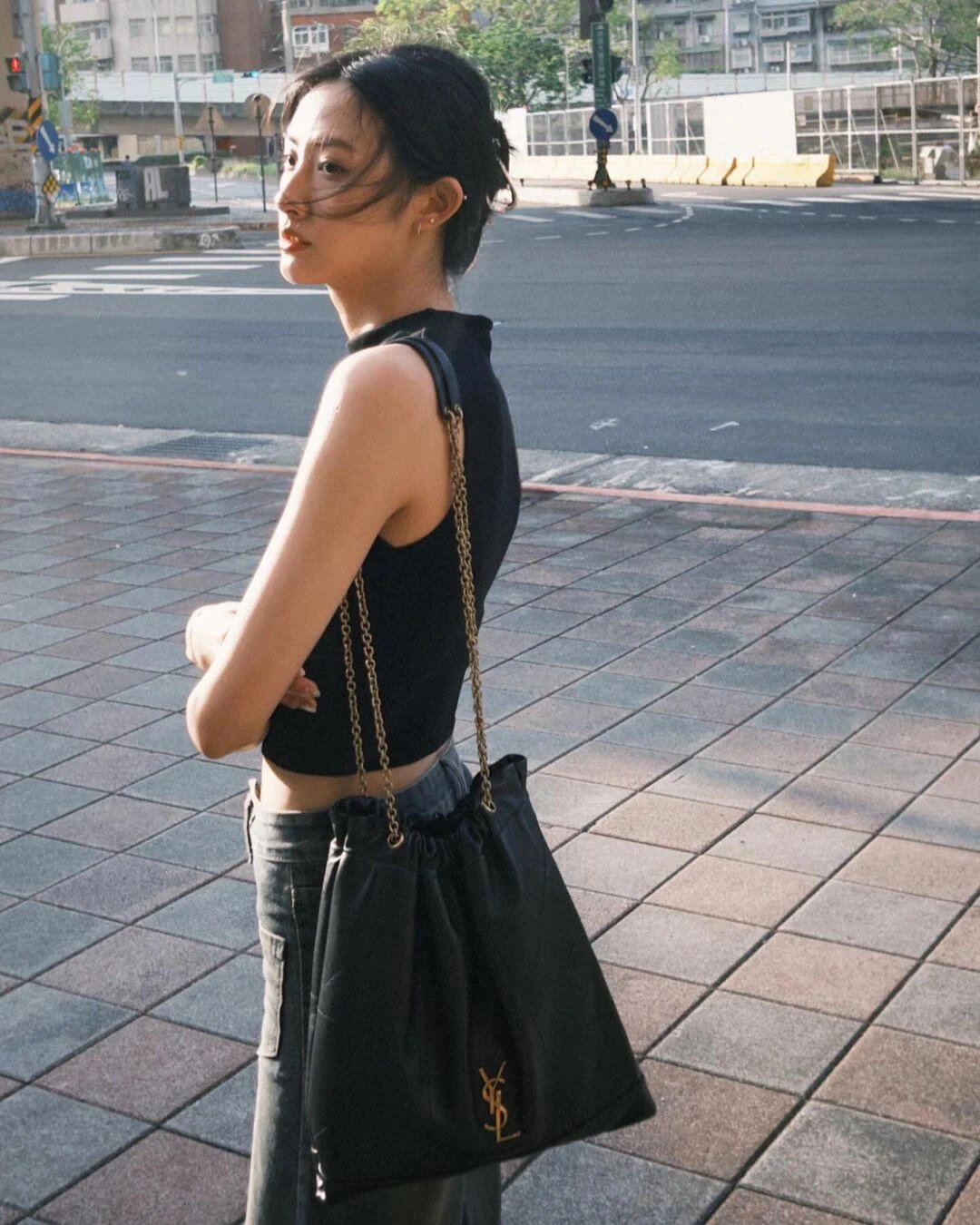 Item ID 8511 Tevs-Saint-Laurent-YSL-Jamie-4_3- lambskin tote bag - Large garbage ba