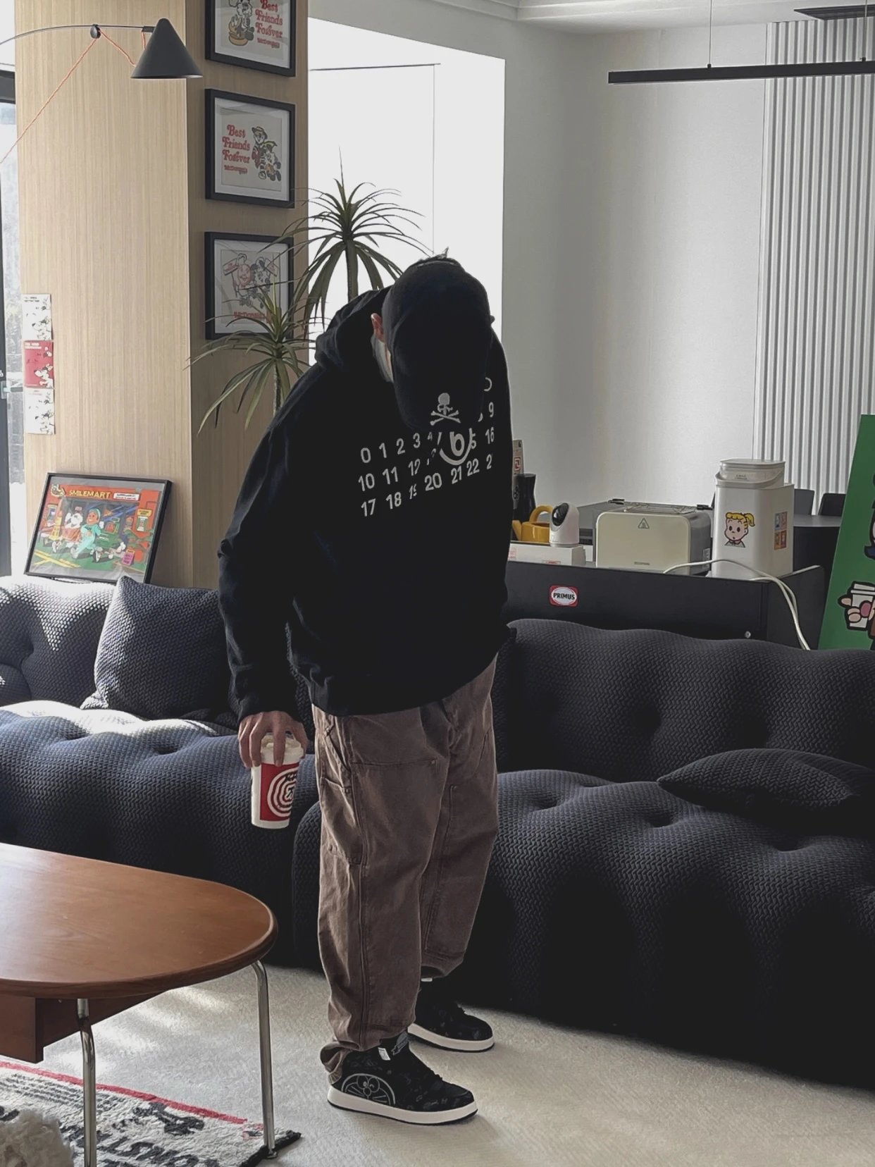 Item ID 8149 Mais0n-Marg1ela- Majira -2023ss-MM6 calendar print sweatshirt - Correc