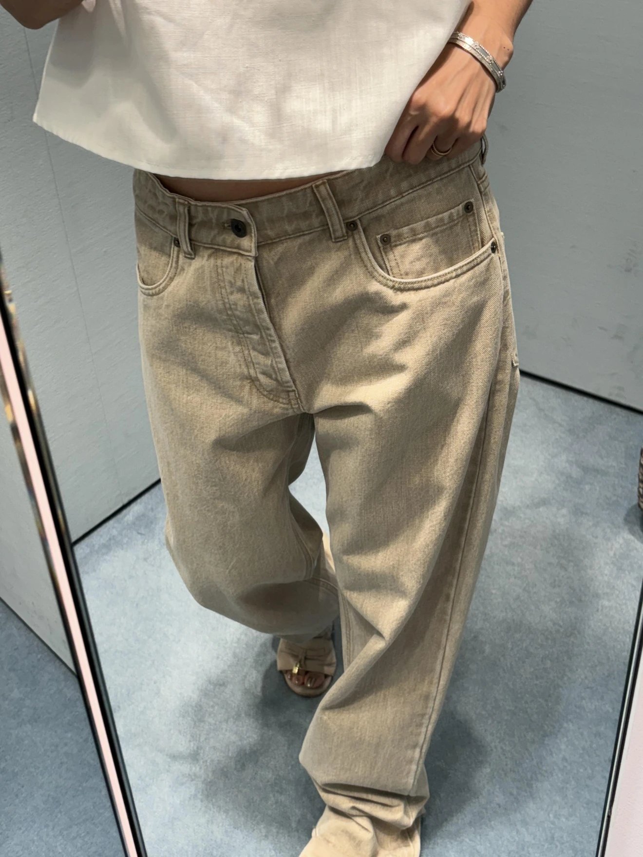 Item ID 8353 M1uM1u-Mumu-2023FW Classic Edition -14 oz Cotton Twill Jeans - Embroid