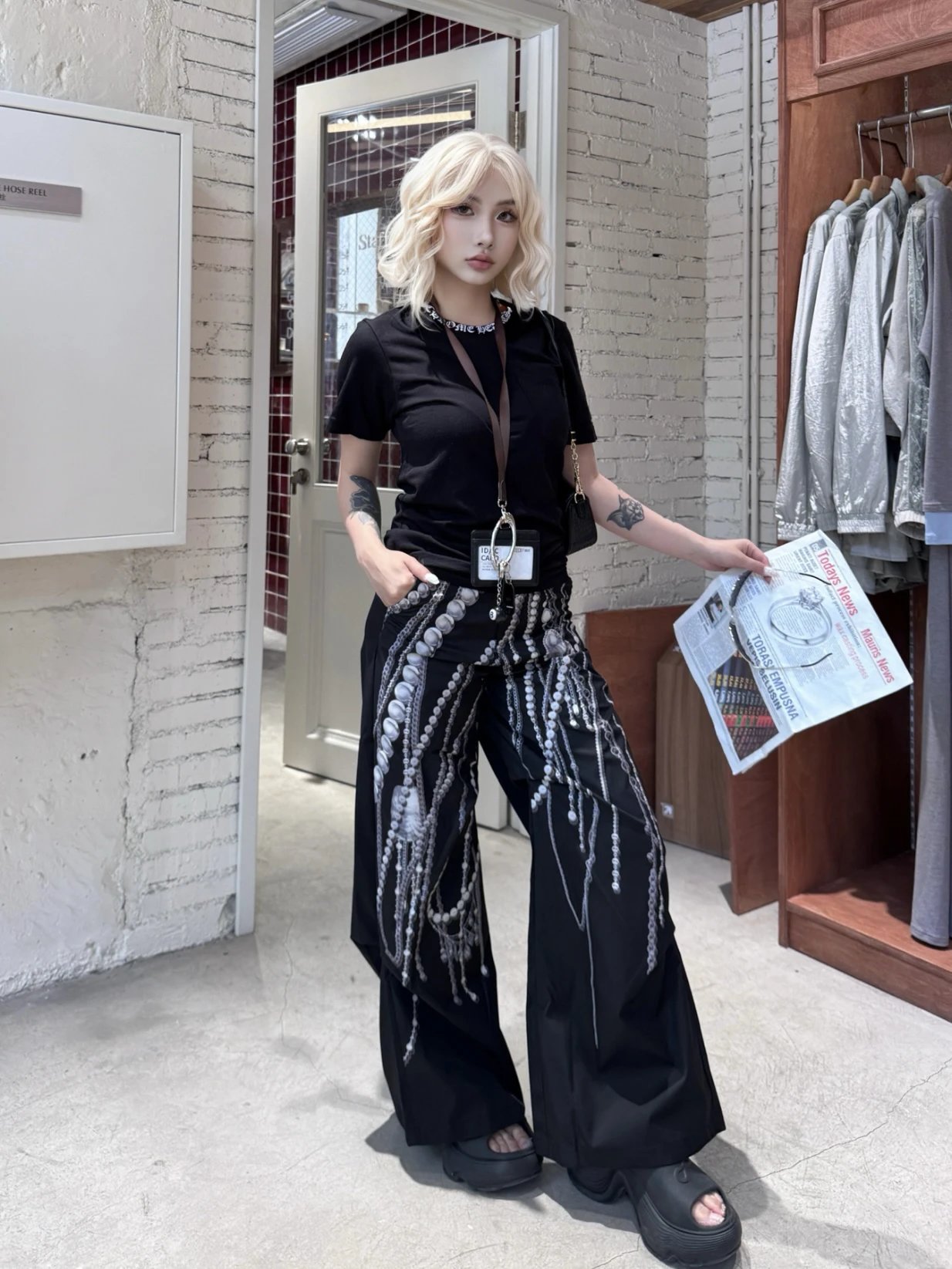 Item ID 8305 Chrome-Hearts- Crow heart -2025ss- Sanskrit letter printed short sleev