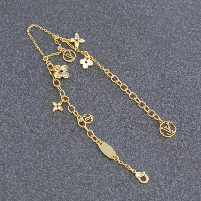 Item ID 8368 Advanced customization - floral bracelet - gold plated bracelet - Adju